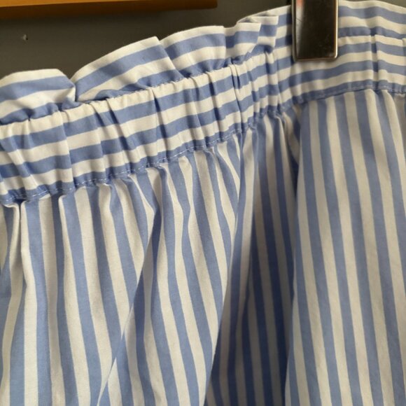 J. Crew Off-the-Shoulder Pin Striped Top - Picture 7 of 11